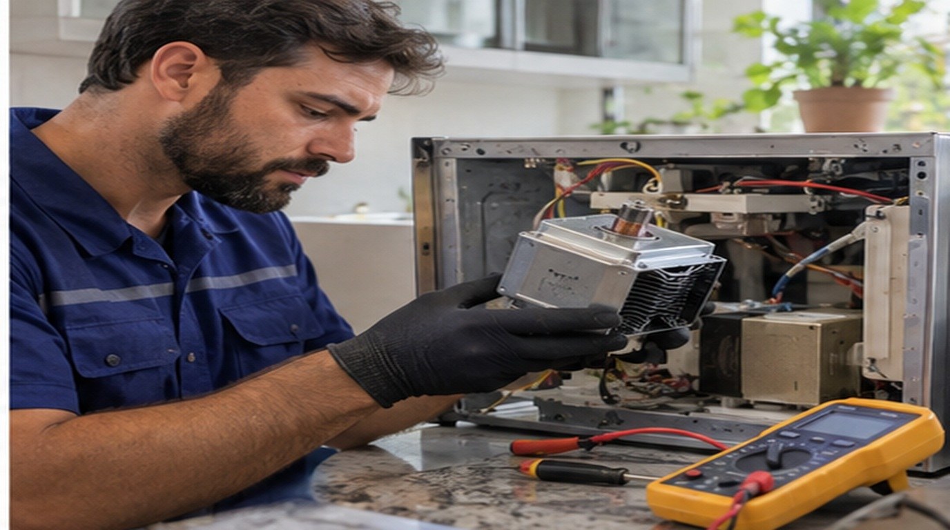 Conserto de micro-ondas em Campinas‑SP: troca do magnetron