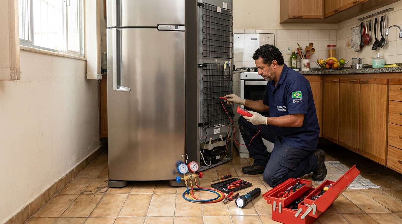 Revisão de motor e compressor de geladeira no Botafogo, Campinas‑SP